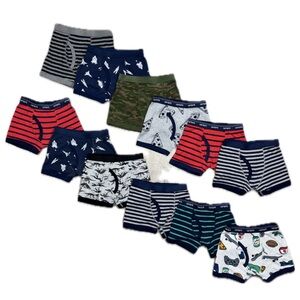 Carter’s Boxer Brief Underwear Lot 4/5 Stripes Dinosaurs Space Underwear